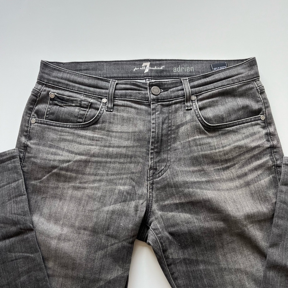 7 for all mankind Adrien grey slim straight jeans - Picture 3 of 7